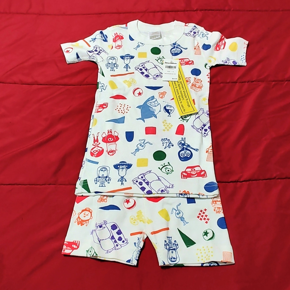 Hanna Andersson Organic Cotton Multicolor Pixar Summer Pajama Set